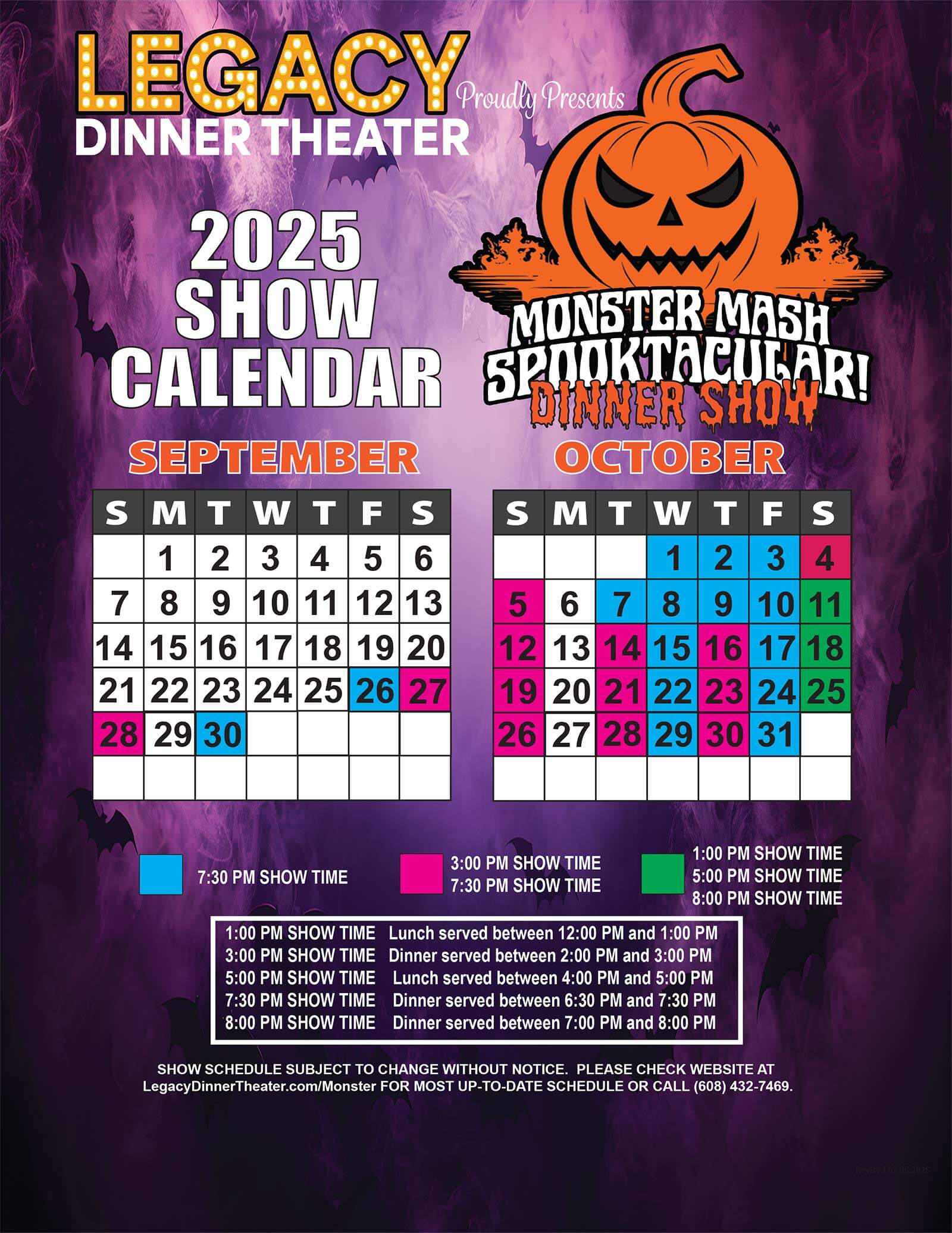 Monster Mash Spooktacular 2025 Wisconsin Dells Halloween Show Schedule